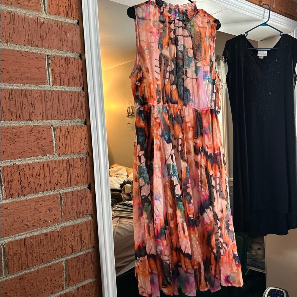 Vibrant Multicolor Sleeveless Torrid Dress, Multicolor, SZ 2